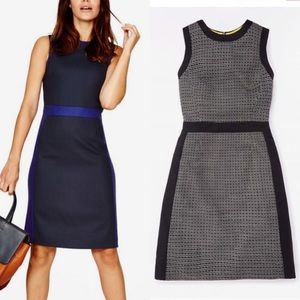 Boden Black & Gray Cavendish Dress Sz 8 EUC